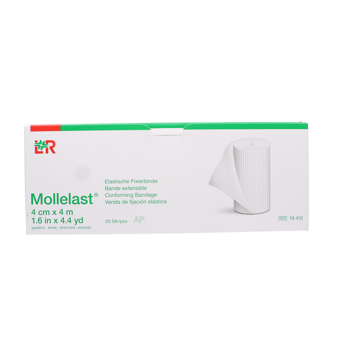 Mollelast Wondsnelverband 4m x 4cm - 20 stuks