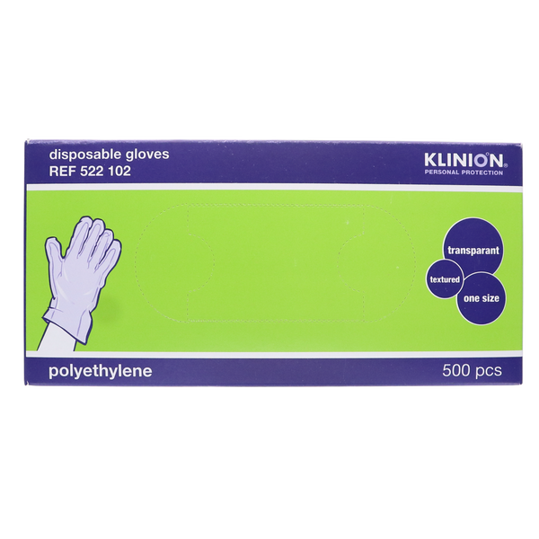 Handschoen pe geruwd Klinion 522102 500st