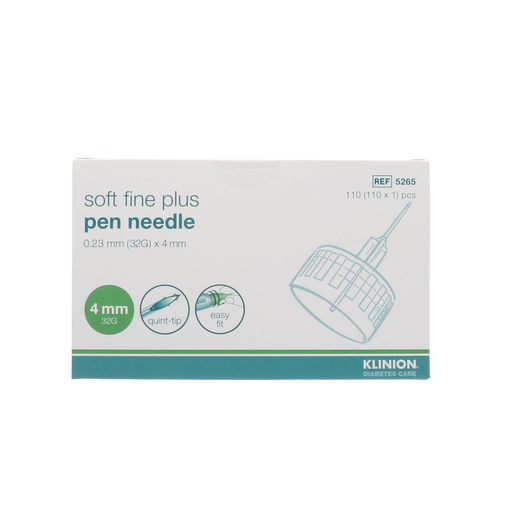 Naalden Soft Fine Plus 4mm, 110st voor diabetici