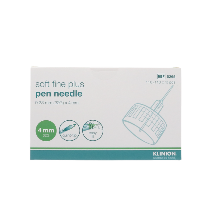 Naalden Soft Fine Plus 4mm, 110st voor diabetici