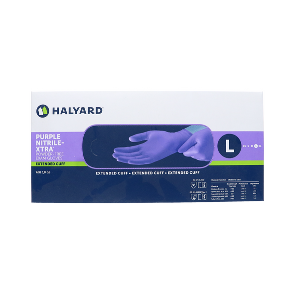 Halyard Purple Nitrile Xtra Handschoenen, 50pr