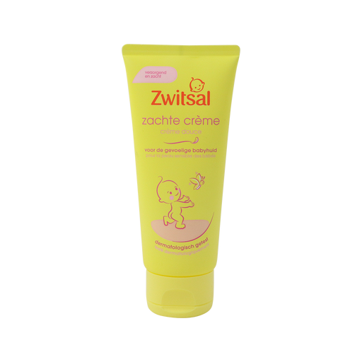 Zwitsal zachte creme 100 ml, geschikt voor gevoelige huid en dagelijks gebruik, dermatologisch getest en pH-neutraal.