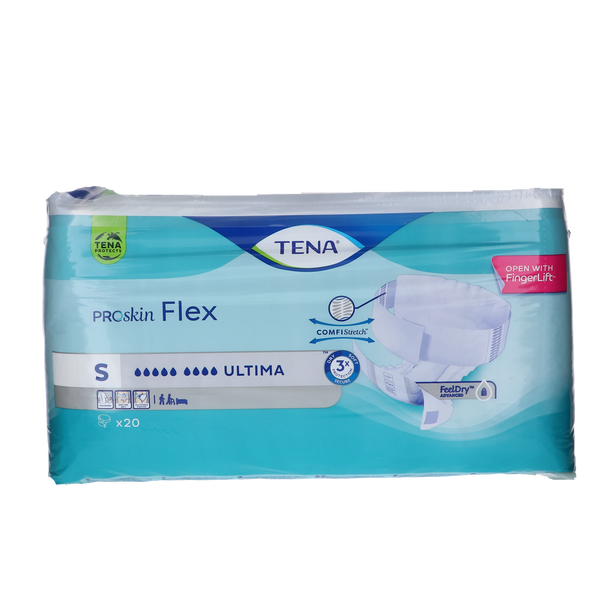 Tena Flex Ultima Maat S, 20 stuks, incontinentie-oplossing, ergonomisch ontwerp, ademende buitenlaag, maximale absorptie.