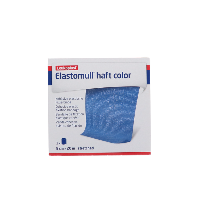 Elastomull Haft fixatiewindsel, zelfklevend, 8cmx20m, blauw, 1st (45372-00)