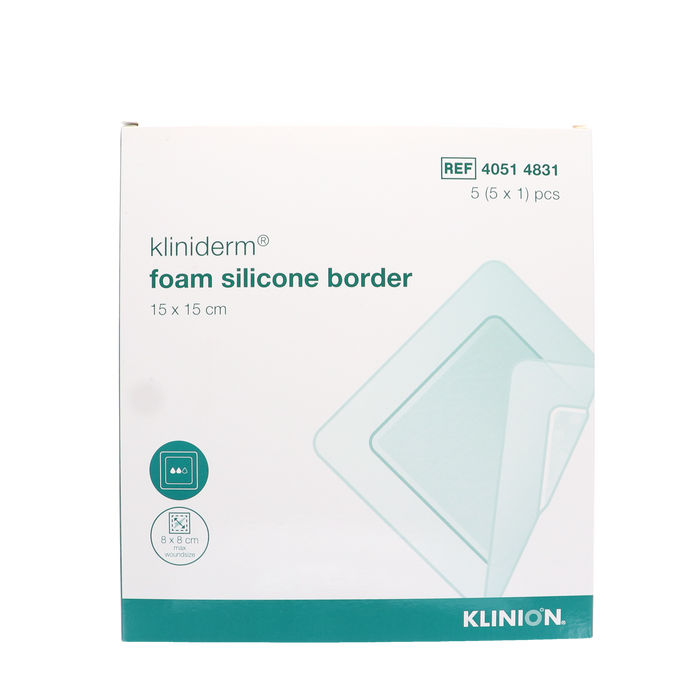 Kliniderm Foam Silicone schuimverband met Border 15x15cm