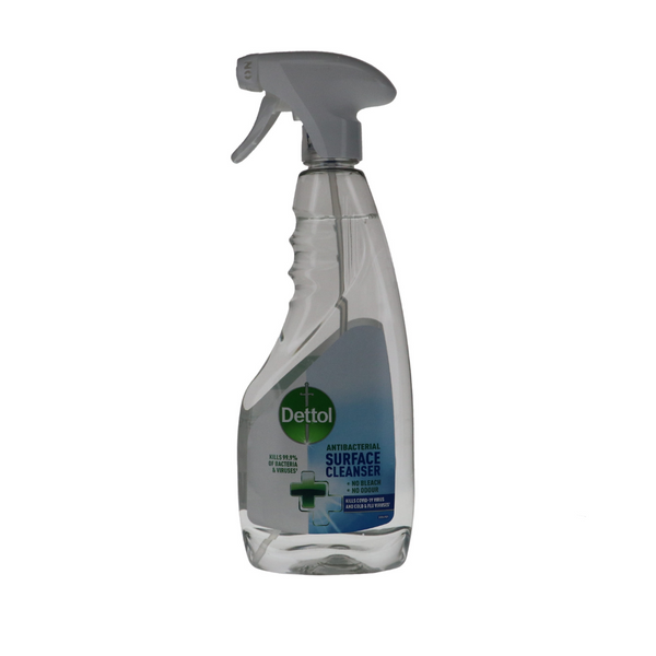 Dettol Anti-bacteriële oppervlakte reiniger 440ml in een handige spuitfles, elimineert 99,9% van bacteriën en virussen.