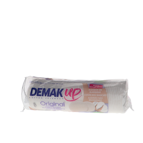 Demak'up Wattenschijfjes '60 Original, 100% katoen, honingraatstructuur, 60 stuks, ideaal voor gezichtsreiniging.