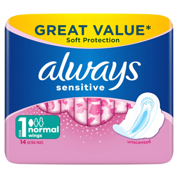 Always Sensitive Normal Plus Pads verpakking van 14 stuks