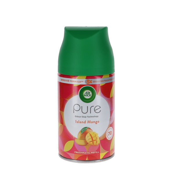 Airwick Freshmatic Pure Island Mango navulling 250 ml in verpakking