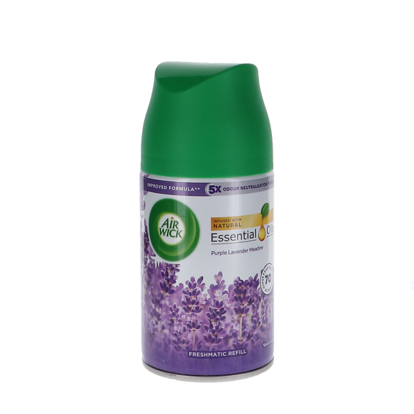 Airwick Freshmatic Essential Oil Navul 250 ml Lavender voor automatische geurverspreider.