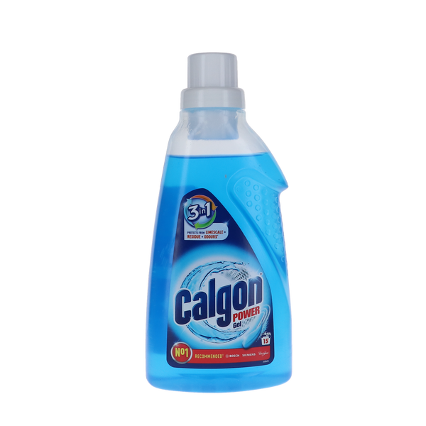 Afbeelding van Calgon Power Gel wasmachine reiniger 750 ml - Beschermt tegen kalkaanslag en vuil voor een frisse wasmachine.