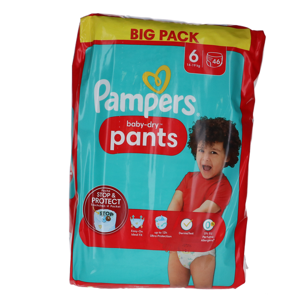 Pampers Baby Dry Pants Maat 6 verpakking van 46 luiers