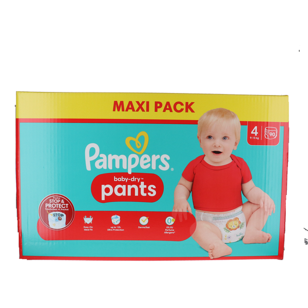 Pampers Baby Dry Pants Maat 4 verpakking van 90 luiers.
