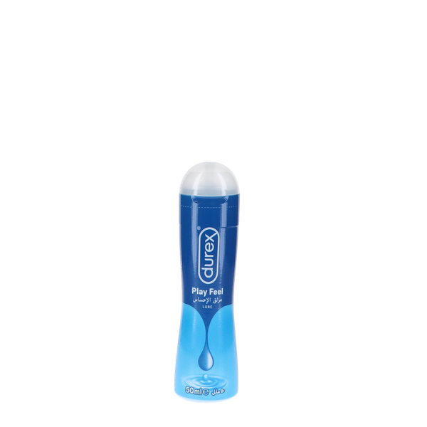 Durex Lube 50ml Play Feel glijmiddel op waterbasis, geur- en kleurloos, veilig met condooms, ideaal voor intieme momenten.