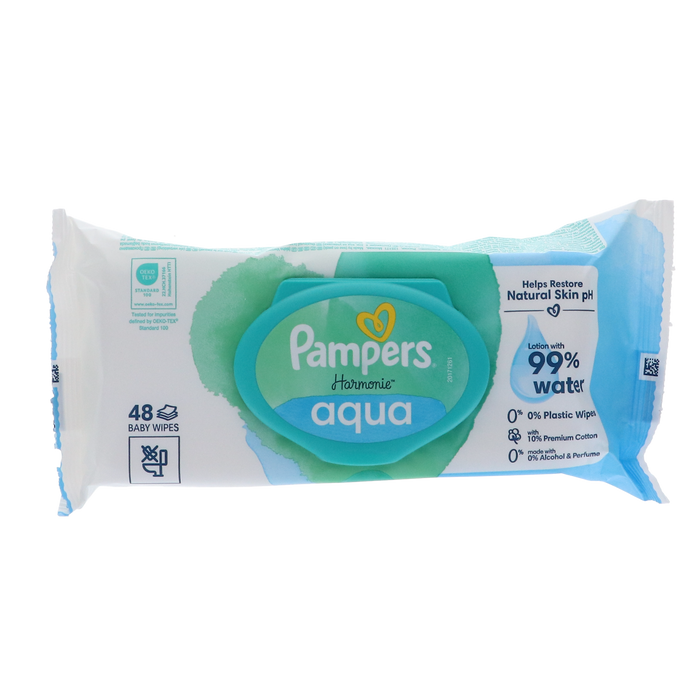 Pampers Harmonie Aqua Baby Wipes 48 stuks verpakking