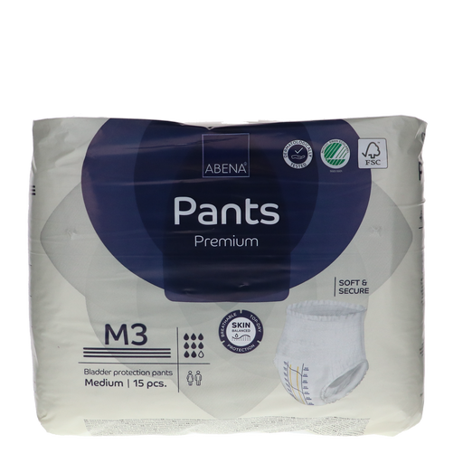 Abena Pants Premium M3, 2400 ml, 15 stuks in verpakking