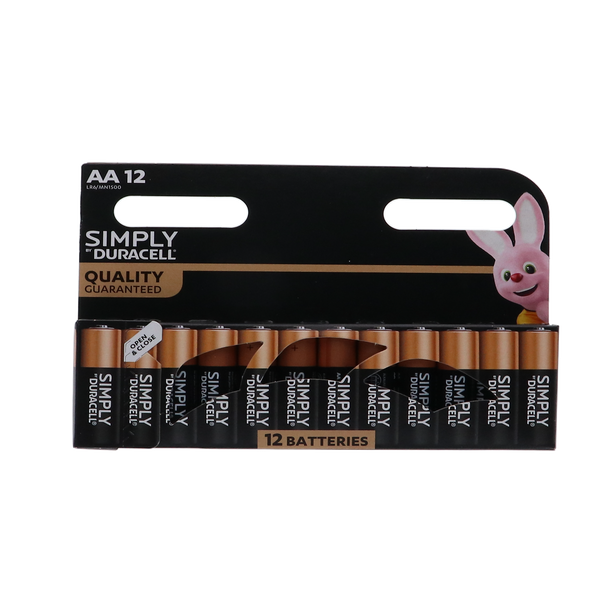 Duracell Simply Batterijen AA, 12 stuks in verpakking