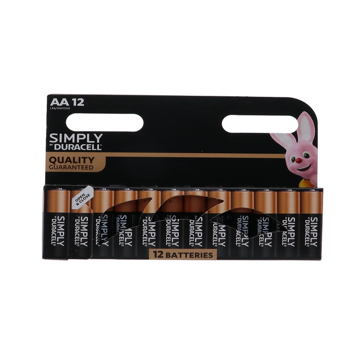 Duracell Simply Batterijen AA, 12 stuks in verpakking