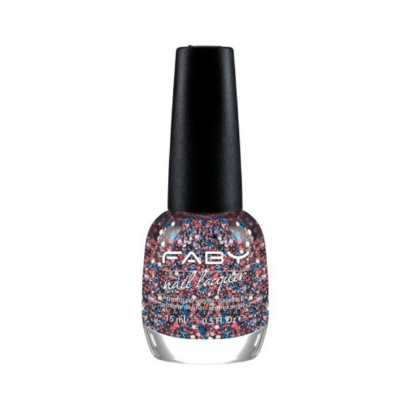 Nagellak flesje FABY 15ml Born In The U.S.A met levendige kleur en glanzende afwerking.