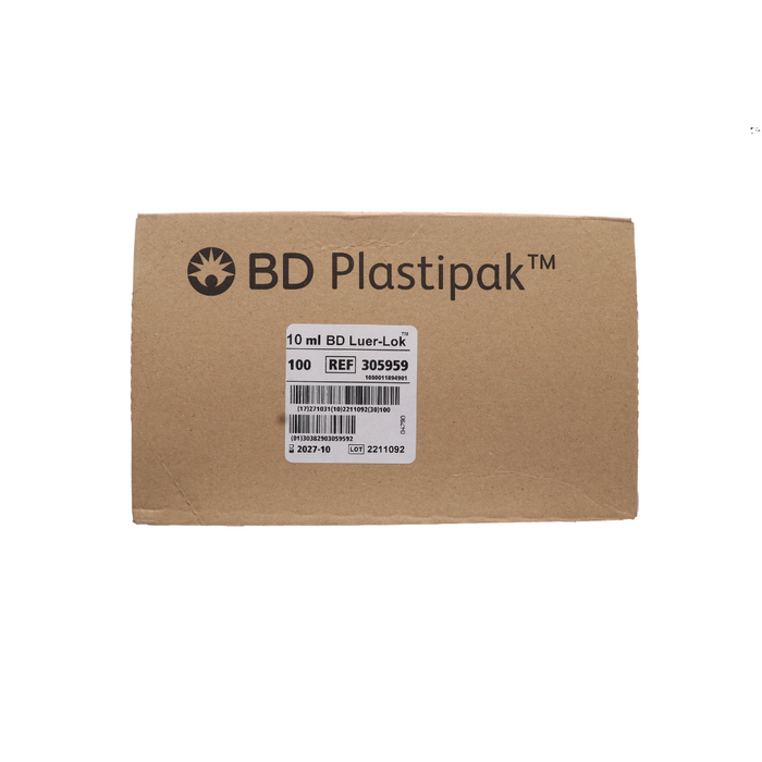 BD Plastipak luer-lock injectiespuit 10ml, 100st (300912)