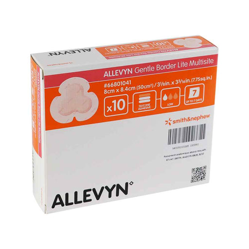 Allevyn Gentle Border Lite 8x8cm verband, 10 stuks in verpakking