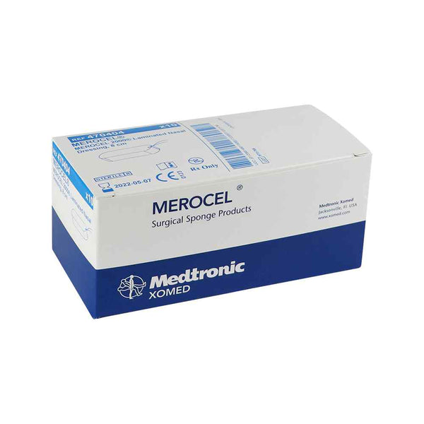 Merocel 2000 neustampon 8cm, steriele verpakking van 10 stuks, hoogwaardig PVA-schuim, eenmalig gebruik.