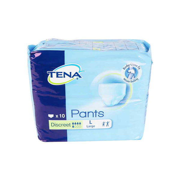 TENA Pants Discreet (L) voor matig tot zwaar urineverlies, ademend, superabsorberend, dubbele lekrandjes, geurneutralisatie