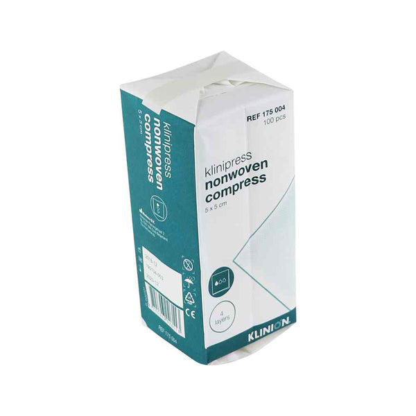 Klinipress Non-Woven Kompres 4-Lagen 5x5cm, 100 stuks verpakking