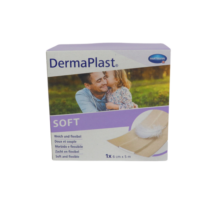 Dermaplast Textile Soft 6cm x 5m, 1 stuk