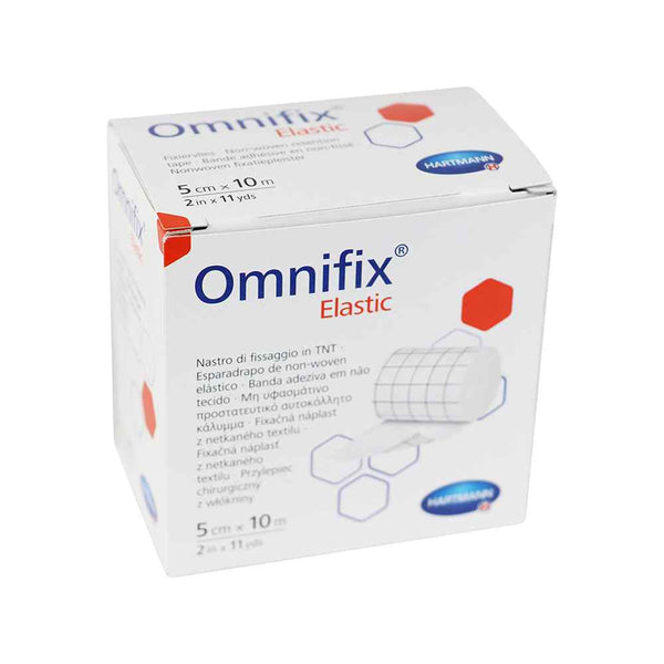 Fixatietape Omnifix Elastic 10mx5cm, hypoallergeen, ademend, geschikt voor gevoelige huid, ideaal voor medische toepassingen