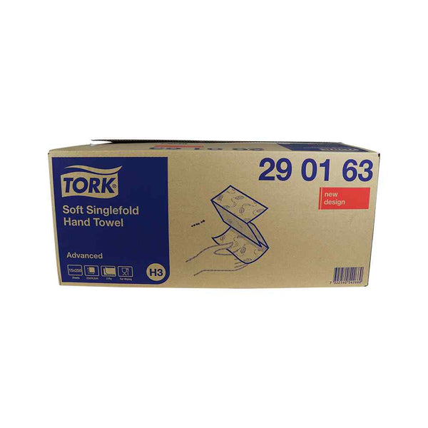 Tork Disposable Handdoek H3, 12 pakken van 250 stuks, artikelnummer 290163