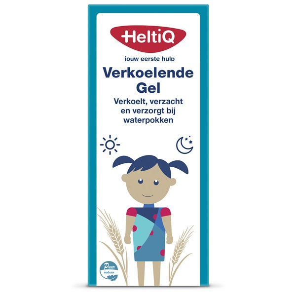 HeltiQ Verkoelende gel bij waterpokken biedt verlichting en kalmeert jeuk bij kinderen en volwassenen.